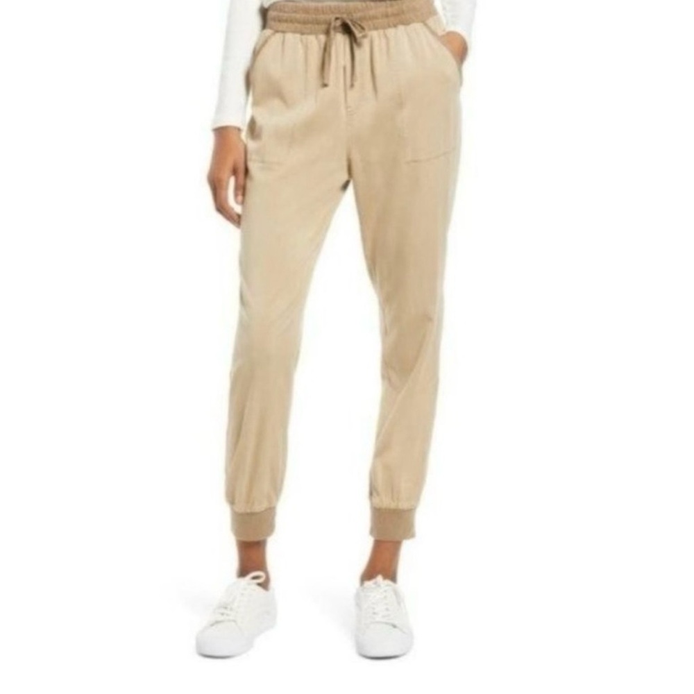Splendid khaki boardwalk linen blend Jogger Pant